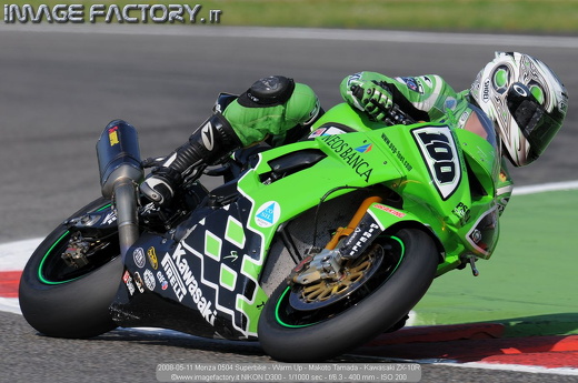 2008-05-11 Monza 0504 Superbike - Warm Up - Makoto Tamada - Kawasaki ZX-10R